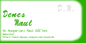 denes maul business card